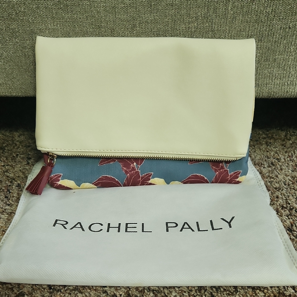 Rachel Pally Cream and Blue Clutch Wristlet